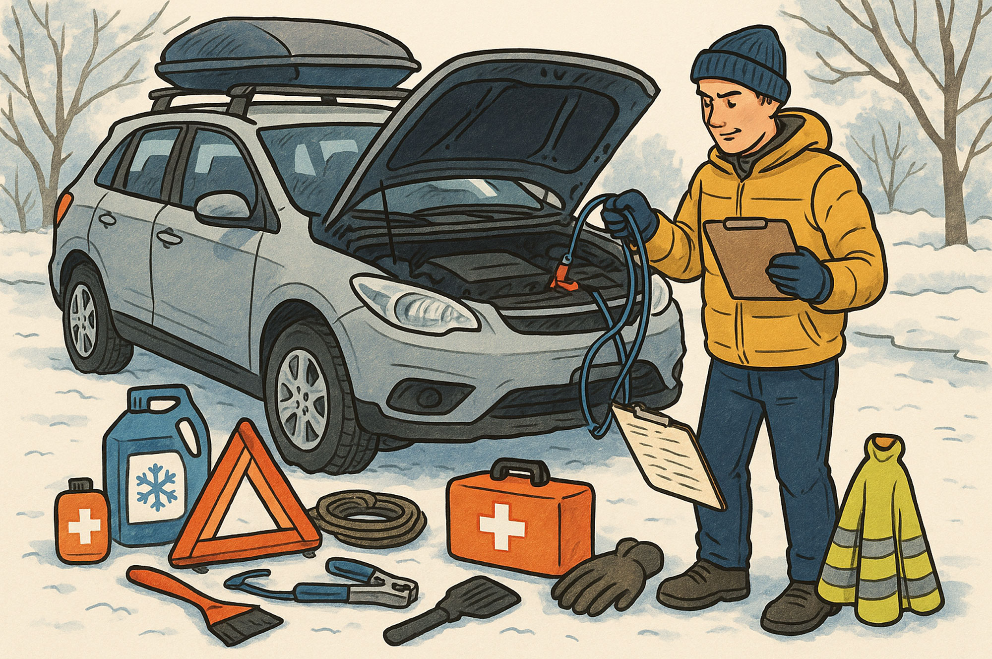 Příprava auta na zimu: kontrolní seznam do 10 minut