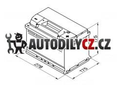 72Ah P, s.p.680A ,BOSCH S4,12V,278x175x175