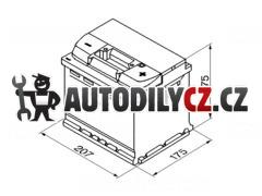 52Ah P, s.p.520A ,BOSCH S5,12V,207x175x175