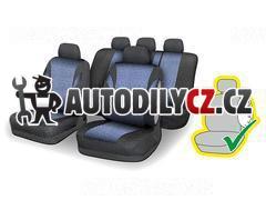 Potahy sedadel sada 9ks POLY modré AIRBAG