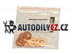 Měděná podložka 12x20x1.5, 10 kusů