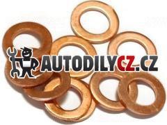 Měděná podložka 14x18x1, 10 kusů