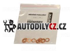 Měděná podložka 7x10x1, 10 kusů