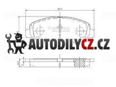 Sada brzdových destiček (NI/BP)