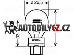 Žárovka OSRAM P27/7W 12V 27/7W W2,5x16q