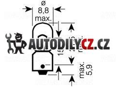 Žárovka OSRAM T4W 12V 4W BA9s